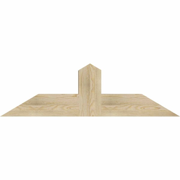 Ekena Millwork Portland Rough Sawn Timber Gable Bracket, Douglas Fir, 48"W x 14"H x 6"D x 6"F, 7/12 Pitch GBW048X14X0606POR00RDF - main